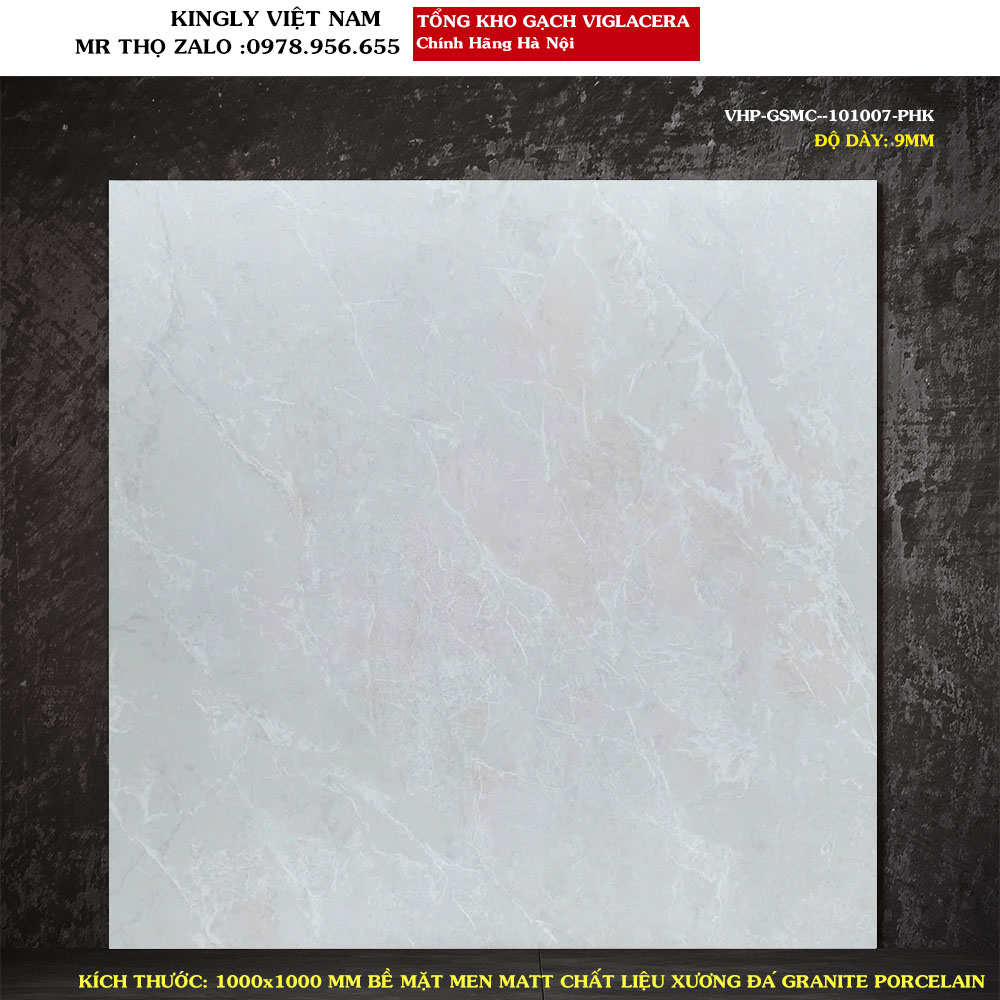 Gạch lát nền Viglacera 1000x1000 mm VHP-GSMC101007 Loại A1